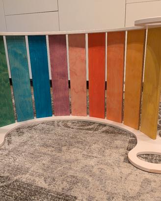 Rainbow rocker Montessori Legno artigianale