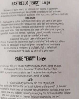 rastrello x toelettatura 