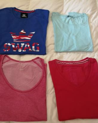 set di quattro magliette donna M