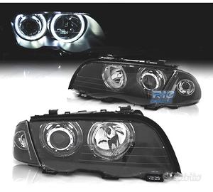 FARI BMW E46 4 PORTE 98-01 ANGEL EYES CCFL FONDO N