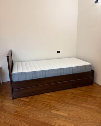 Letto singolo contenitore con materasso