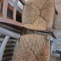 Sedie vintage in paglia da cucina
