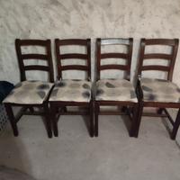 set di 4 sedie in legno vintage-Eleganza e comfort