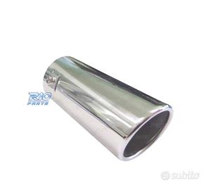 TERMINALE SCARICO TONDO 65MM IN ACCIAIO INOX