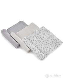 Jané Pack da 3 Mussole Multiuso in Bamboo 80x80