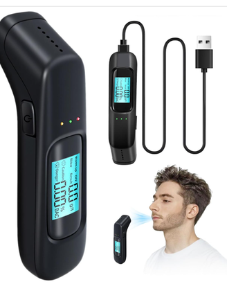 Etilometro portatile certificato, alcol test displ