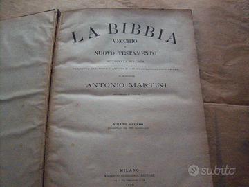 Libro anno 1890 Martini SACRA BIBBIA Vol II D