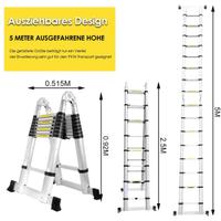 Scala telescopica in alluminio da 5 m