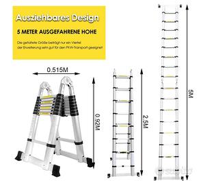 Scala telescopica in alluminio da 5 m