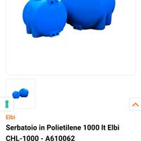Cisterne elbi orizzontali 1000 litri