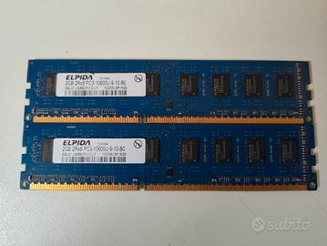 2X RAM ELPIDA 2GB