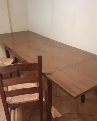 Tavolo allungabile 165 × 84 cm + 4 sedie