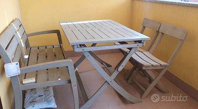 Tavolo esterno-interno 6-8 posti + Panca e 2 Sedie