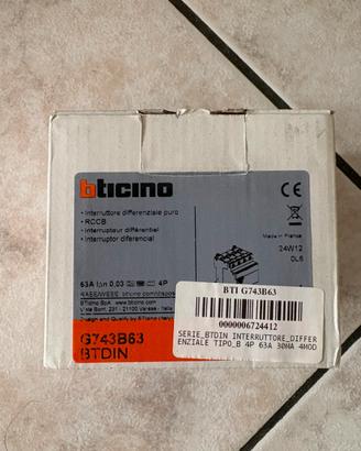 Interruttore differenziale Bticino Tipo B