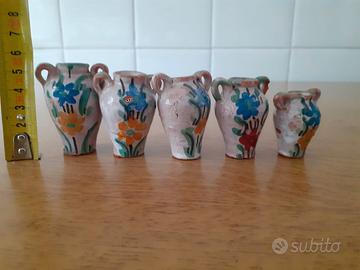 Set di vasi mignon di Albisola Capo