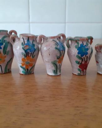 Set di vasi mignon di Albisola Capo