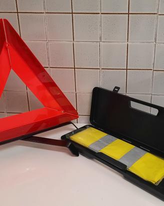 Triangolo e gillet Emergenza per Auto e Moto W