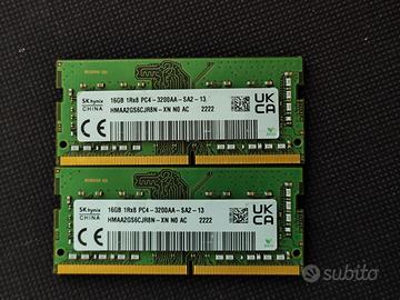 32Gb (2x16Gb) SK Hynix DDR4 Sodimm 3200Mhz