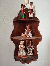 mensola angolare in legno
