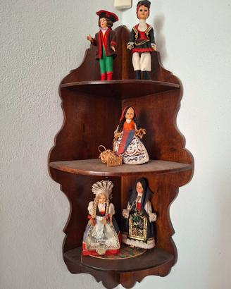 mensola angolare in legno