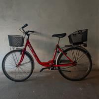 Bicicletta da città/Olanda rossa - Doppio cestino