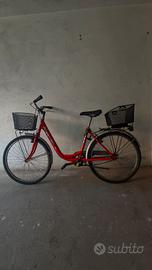 Bicicletta da città/Olanda rossa - Doppio cestino