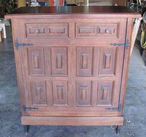 Mobile In Legno Lavorato + Rete Materasso Pieghevo