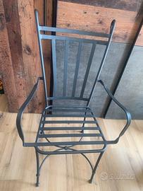 Sedia ferro battuto
