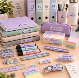Set 15 Etichette Personalizzabili Scuola Ufficio