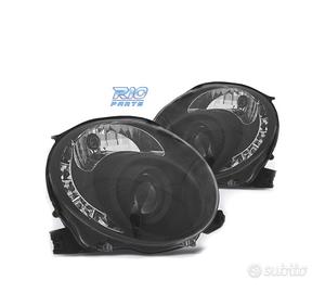 FARI FIAT 500 07-15 LUCE DIURNA TFL FONDO NERO