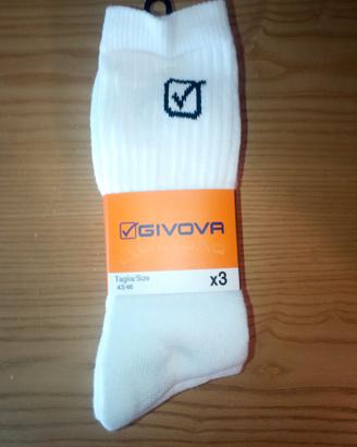 Calze tennis spugna Givova 3 paia tg.43-46 (nuove)