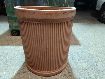 Vaso mille righe mezzaluna con sottovaso 