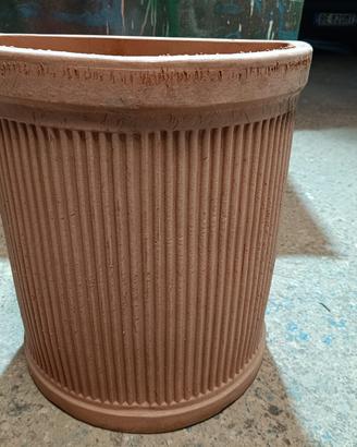 Vaso mille righe mezzaluna con sottovaso 