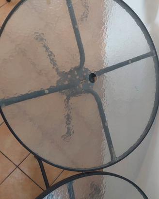 Tavoli Vetro Metallo da giardino