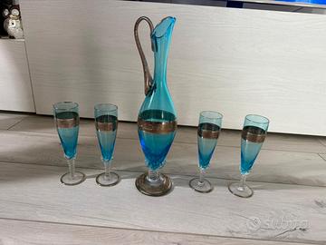 Lotto tazzine, bicchieri, vetro di murano