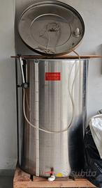 BOTTE IN ACCIAIO INOX DA 600 LITRI + accessori