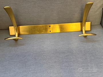 Appendiabiti ottone anni ‘60 (3 posti, 1 mancante)