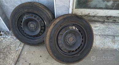 Cerchi 15 acciaio con gomme Opel Corsa Fiat Punto