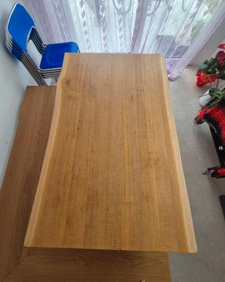 Tavolo + Panca artigianale, legno massiccio