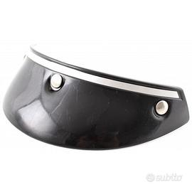Frontino rotondo per casco epoca a 3 bottoni nero