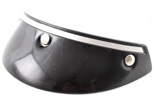 Frontino rotondo per casco epoca a 3 bottoni nero