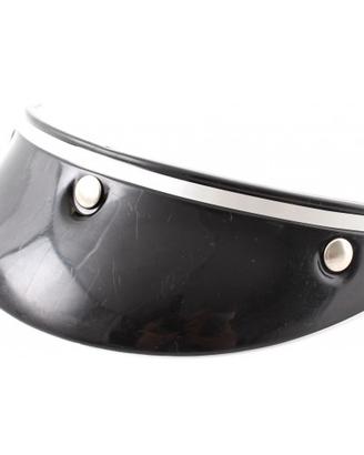 Frontino rotondo per casco epoca a 3 bottoni nero