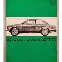 Libretto Uso e Manutenzione Alfa Romeo GTA