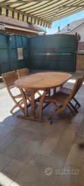 tavolo e sedie da giardino 