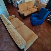 Divani legno poltrona