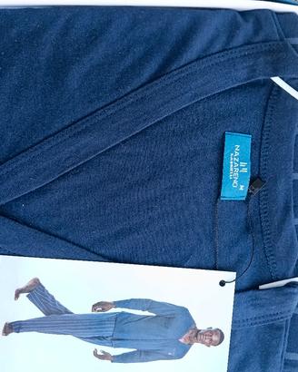Pigiama Uomo Aperto Cotone 100%, colore Blu M.