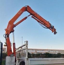 IVECO 140E22 ribaltabile trilaterale e gru Fassi