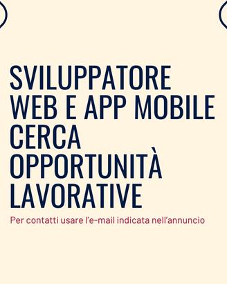 Sviluppatore App Mobile | Siti Web | App Mobile