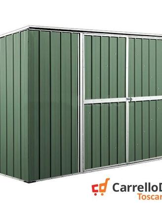 Capanno attrezzi in Acciaio 345x186 verde scuro