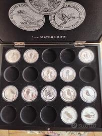 12 kookaburra anni vari in perfetto fdc +cofanetto